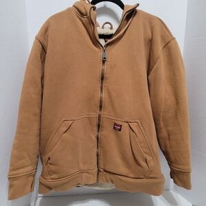 Wrangler Men’s Brown Long Sleeve Full Zip Fleece Hoodie XL